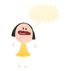 retro cartoon complaining doodle woman N2