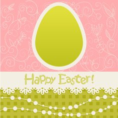 Easter egg floral card N3