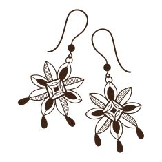 Earrings with flowers