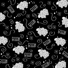 Cute seamless pattern with sheeps