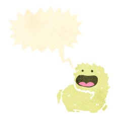 cartoon roaring monster N5