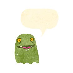 cartoon happy ghost