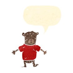 cartoon little bear N48