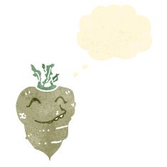 retro cartoon turnip