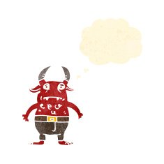 retro cartoon little devil N4