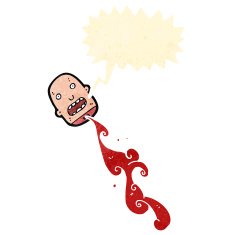 gross severed head cartoon N52