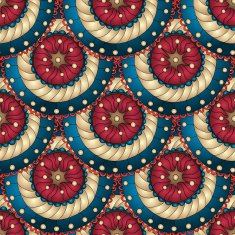 Seamless geometric pattern in "fish scale" design