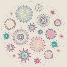 sun-flowers-round-label