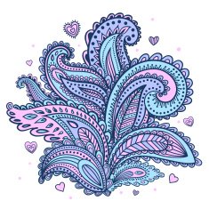 Beautiful Indian floral paisley ornament