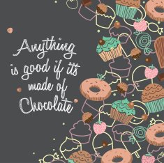 chalk board dessert menu layout design