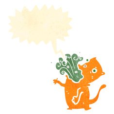 retro cartoon burping cat N3