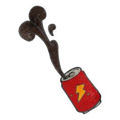 retro cartoon soda can