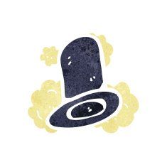 retro cartoon top hat