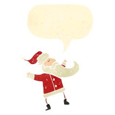 retro cartoon santa claus