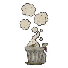 retro cartoon garbage can N4