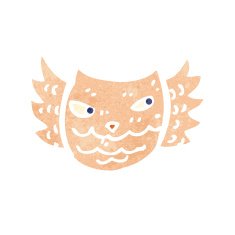 retro cartoon owl