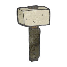 retro cartoon mallet N3