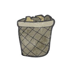 retro cartoon waste paper basket