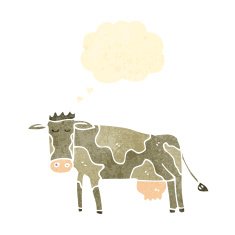 retro cartoon cow N2