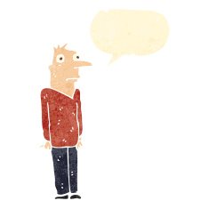 retro cartoon surprised man N3