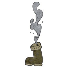 retro cartoon smelly old boot