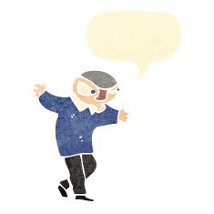 retro cartoon spooky stranger