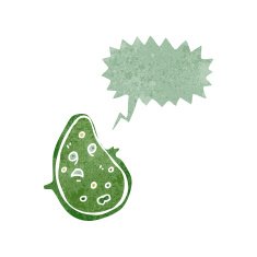 retro cartoon germ with speech bubble N4