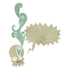 retro cartoon spooky skull N2
