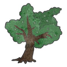 retro cartoon tree N4