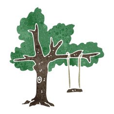 retro cartoon tree N6