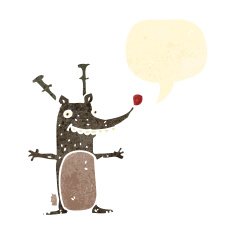 red nosed reindeer retro cartoon N2