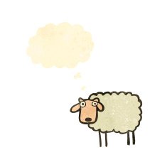 retro cartoon sheep N2
