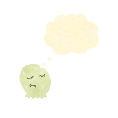 retro cartoon little ghost