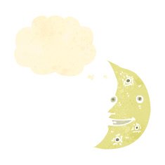 retro cartoon crescent moon N2