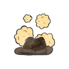 retro cartoon dusty old hat