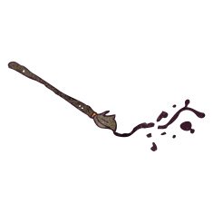 calligraphy brush retro cartoon N2