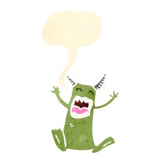 retro cartoon little imp