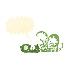 retro cartoon beached giant squid