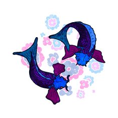 retro cartoon japanese fish N3