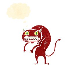 retro cartoon devil