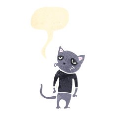 retro cartoon cat N8