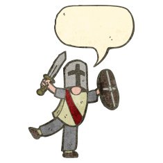 retro cartoon knight N2