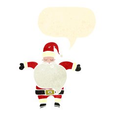 retro cartoon santa N2
