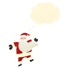 retro cartoon santa claus N2