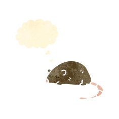retro cartoon sleeping mouse