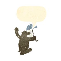 retro cartoon bear N7