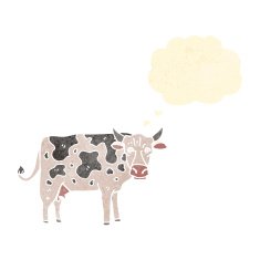 retro cartoon cow N5