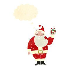 retro cartoon santa claus N4
