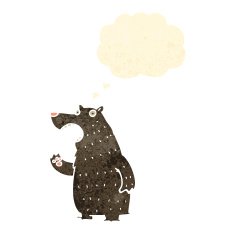retro cartoon bear N8