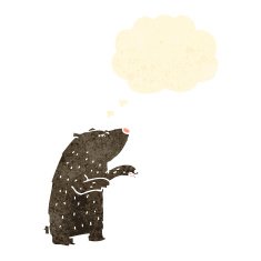 retro cartoon bear N9